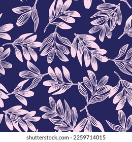 Tropical Leaf seamless pattern design for fashion textiles, graphics and crafts