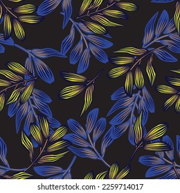 Tropical Leaf seamless pattern design for fashion textiles, graphics and crafts