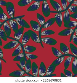 Tropical Leaf seamless pattern design for fashion textiles, graphics and crafts