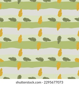 Tropical leaf seamless pattern. Exotic leaves background. Jungle plants endless wallpaper. Rainforest floral hawaiian backdrop. Design for fabric, textile print, wrapping, cover. Vector illustration