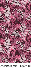 Tropical Leaf Seamless Vector Background