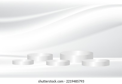 Tropischer Blattschatten und Wellen an der Wand für die Produktplatzierung. Neutrales Layout, heller Hintergrund. Sommersonnenlicht und Bühnenschreibmontage sind verstaut.