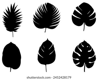 Tropische Blattsilhouette Vektorgrafik