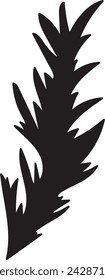 Tropical Leaf Silhouette Vector Illustration