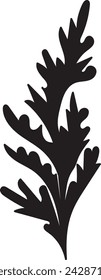 Ilustración vectorial de silueta de hoja tropical