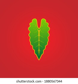 Dibujo simple de hoja tropical diseño vectorial moderno