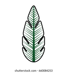 tropical leaf summer icon