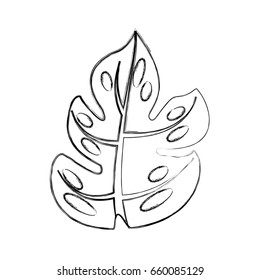 tropical leaf summer icon