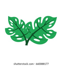 tropical leaf summer icon
