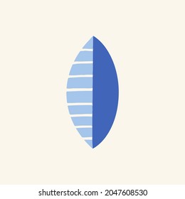 Tropical Leaf Symbol. Social Media Post. Botanical Vector Illustration.
