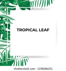 Tropical Leaf Template Vector Illustration