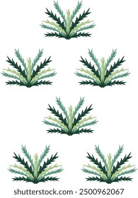 Tropical Leaf vector art isolated with whtie background.