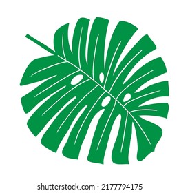 Tropische Blatt-Vektorgrafik auf weißem Hintergrund