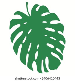 TROPISCHE LEAF, VEKTORGRAFIK AUF WEISSEM HINTERGRUND