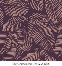 Tropical leaf Wallpaper,  leaves pattern design. Jungle geometric seamless pattern. Exotic plant. Tropical pattern, palm leaves seamless vector floral background