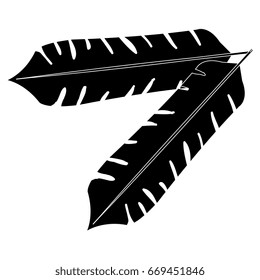 tropical leafs decorative icon