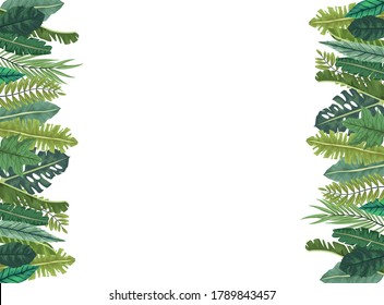 diseño de ilustraciones vectoriales de hojas tropicales de la naturaleza de la palma