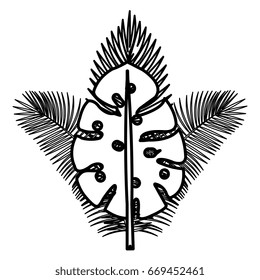 tropical leafs pattern background