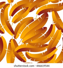 Tropical leafs pattern on white background