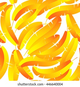 Tropical leafs pattern on white background