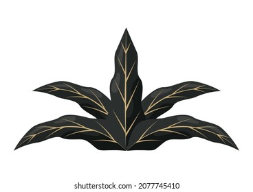 tropical leafs plant nature icon