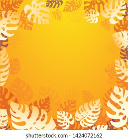 tropical leafs summer background vector illustration EPS10