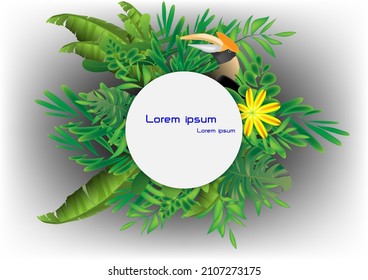 Fondo de plantilla de verano para folletos tropicales