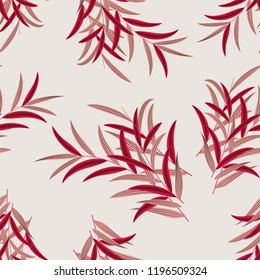 Tropical leafs. Vector seamless pattern