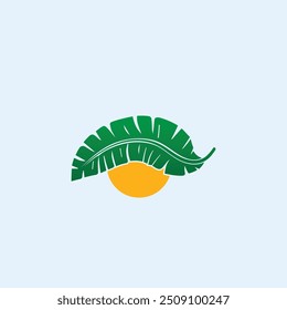 Tropical leave abstrack frame nature vector image.shape and logo vector