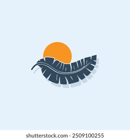 Tropical leave abstrack frame nature vector image.shape and logo vector