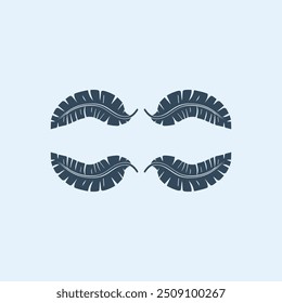 Tropical leave abstrack frame nature vector image.shape and logo vector