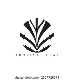 Tropical leave abstrack frame nature vector image.shape and logo vector