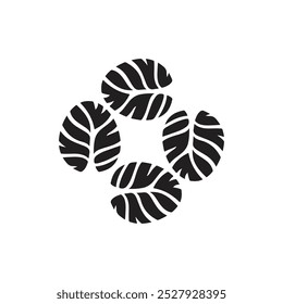 Tropical leave abstrack frame nature vector image.shape and logo vector