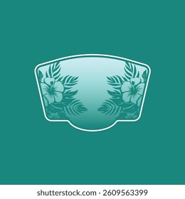 Tropical leave abstrack frame nature vector image.shape and logo vector,Green tropical leaves frame copy space vector image