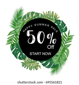 Tropical Leave Vector Design