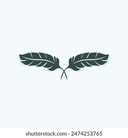 Tropical leave vector image.shape and logo vector