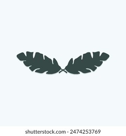 Tropical leave vector image.shape and logo vector