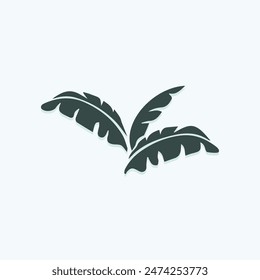 Tropical leave vector image.shape and logo vector