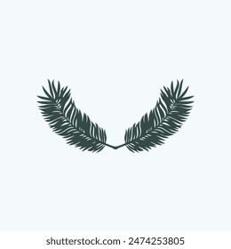 Tropical leave vector image.shape and logo vector
