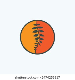 Tropical leave vector image.shape and logo vector