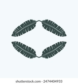 Tropical leave vector image.shape and logo vector