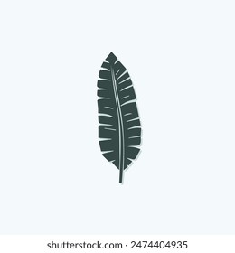 Tropical leave vector image.shape and logo vector