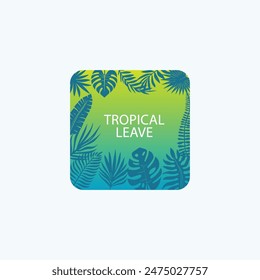Tropical leave vector image.shape and logo vector
