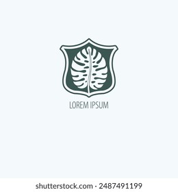 Tropical leave vector image.shape and logo vector