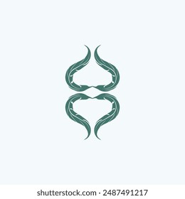 Tropical leave vector image.shape and logo vector