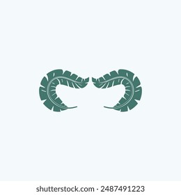 Tropical leave vector image.shape and logo vector