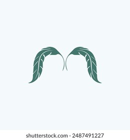 Tropical leave vector image.shape and logo vector