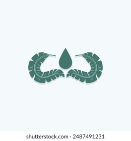 Tropical leave vector image.shape and logo vector