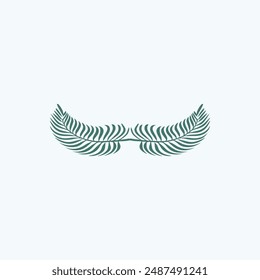 Tropical leave vector image.shape and logo vector