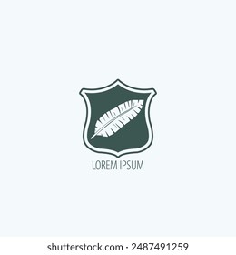 Tropical leave vector image.shape and logo vector